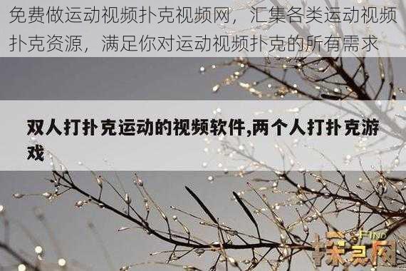 免费做运动视频扑克视频网，汇集各类运动视频扑克资源，满足你对运动视频扑克的所有需求