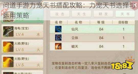 问道手游力宠天书搭配攻略：力宠天书选择与运用策略