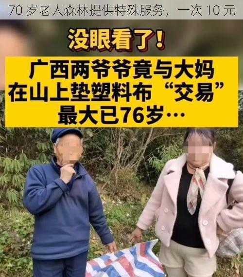 70 岁老人森林提供特殊服务，一次 10 元