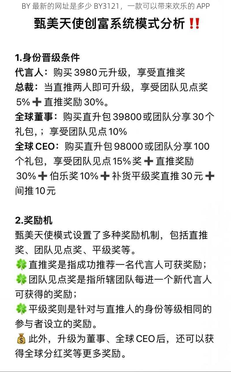 BY 最新的网址是多少 BY3121，一款可以带来欢乐的 APP