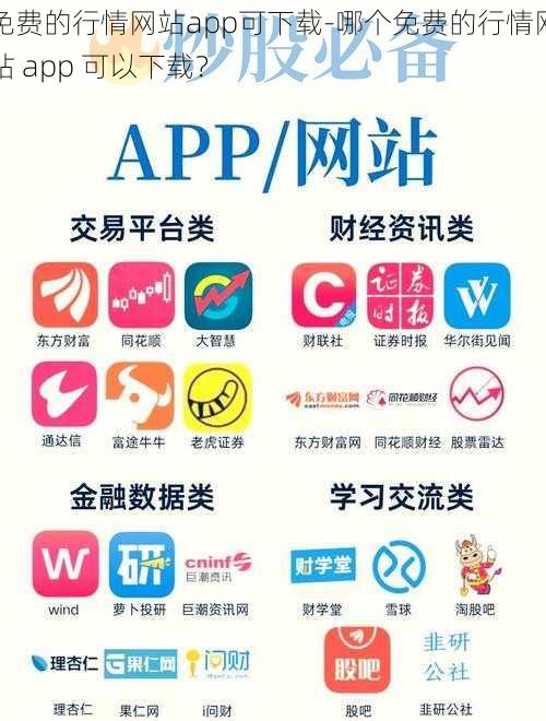 免费的行情网站app可下载-哪个免费的行情网站 app 可以下载？