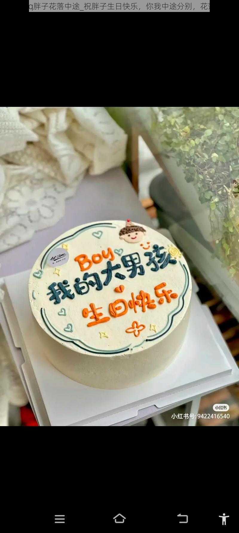 生日3q胖子花落中途_祝胖子生日快乐，你我中途分别，花落彼岸