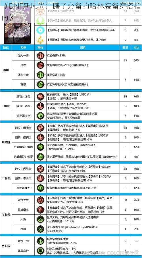 “DNF新风尚:瞎子必备的哈林装备穿搭指南”