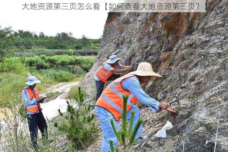 大地资源第三页怎么看【如何查看大地资源第三页?】