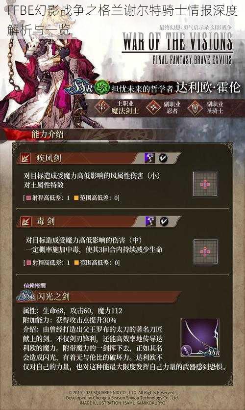 FFBE幻影战争之格兰谢尔特骑士情报深度解析与一览