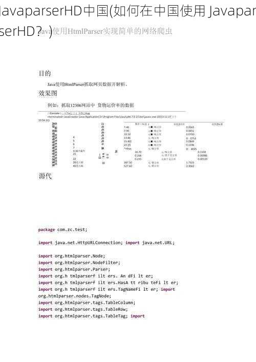 JavaparserHD中国(如何在中国使用 JavaparserHD？)