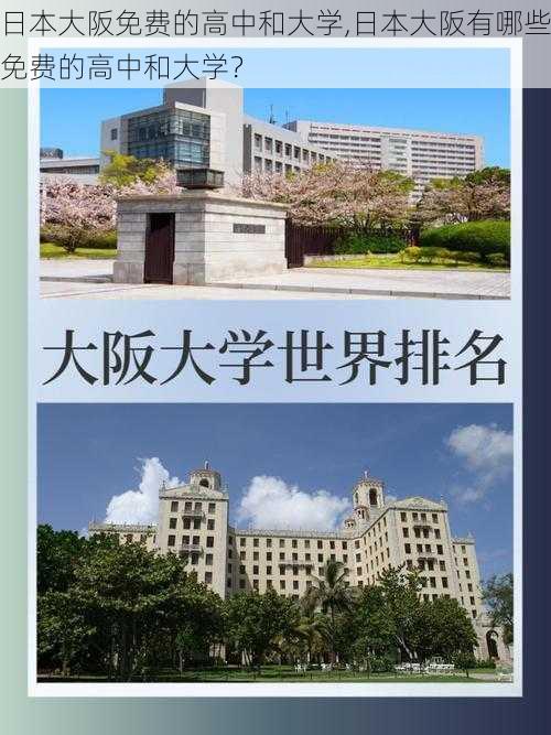 日本大阪免费的高中和大学,日本大阪有哪些免费的高中和大学?