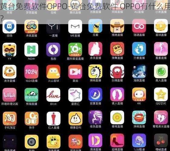 黄台免费软件OPPO-黄台免费软件 OPPO有什么用?