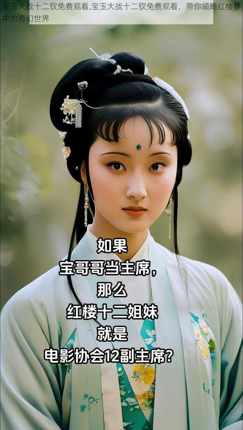 宝玉大战十二钗免费观看,宝玉大战十二钗免费观看,带你领略红楼梦中的奇幻世界