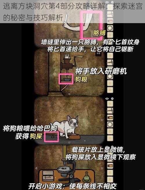 逃离方块洞穴第4部分攻略详解：探索迷宫的秘密与技巧解析