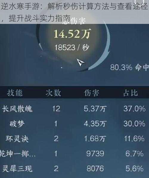 逆水寒手游：解析秒伤计算方法与查看途径，提升战斗实力指南