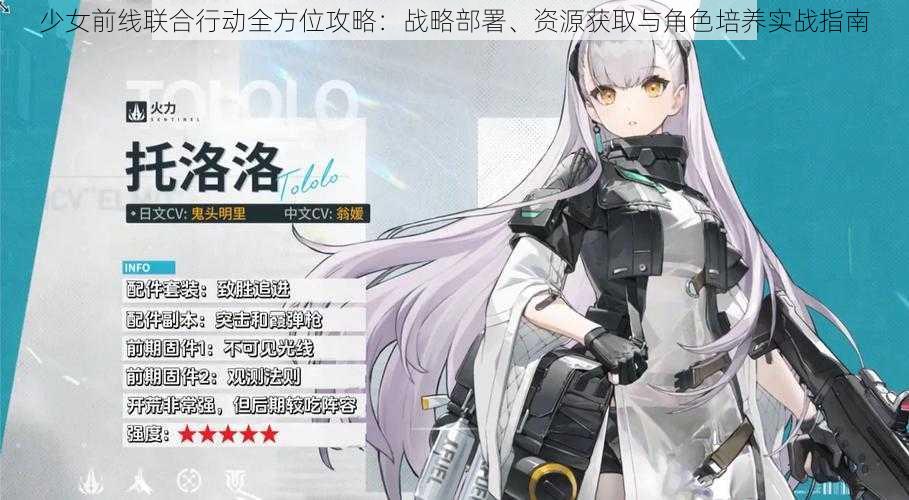 少女前线联合行动全方位攻略：战略部署、资源获取与角色培养实战指南