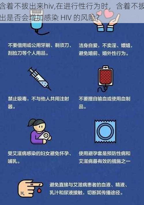 含着不拔出来hiv,在进行性行为时，含着不拔出是否会增加感染 HIV 的风险？