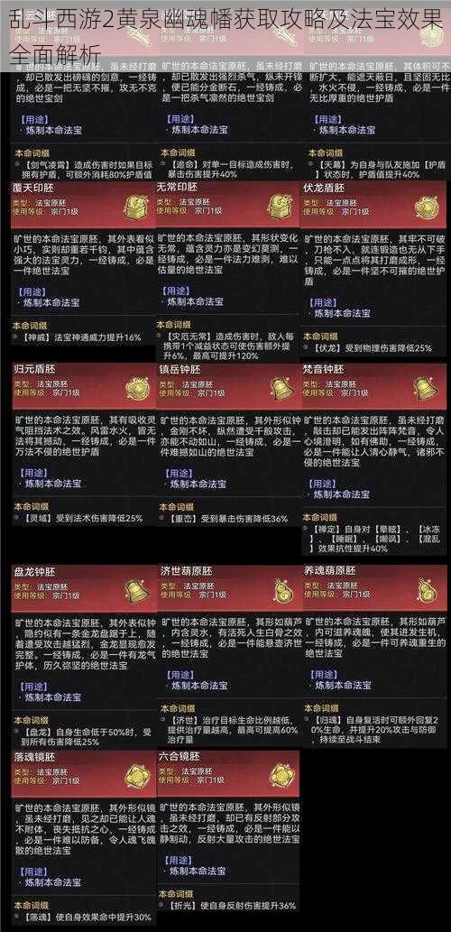 乱斗西游2黄泉幽魂幡获取攻略及法宝效果全面解析