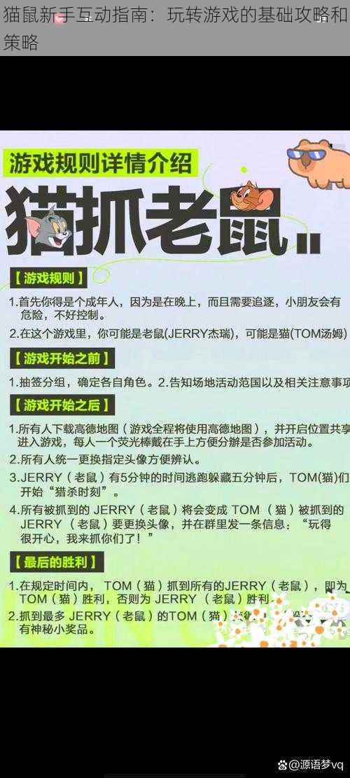 猫鼠新手互动指南：玩转游戏的基础攻略和策略