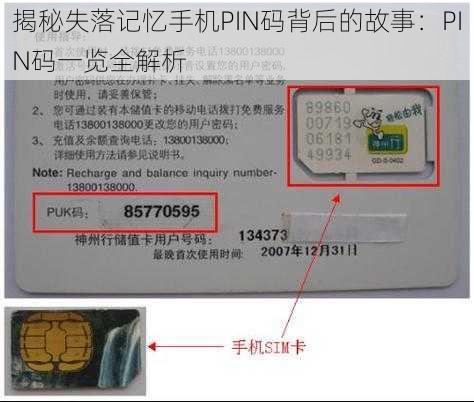 揭秘失落记忆手机PIN码背后的故事：PIN码一览全解析