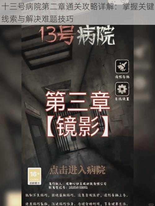 十三号病院第二章通关攻略详解：掌握关键线索与解决难题技巧